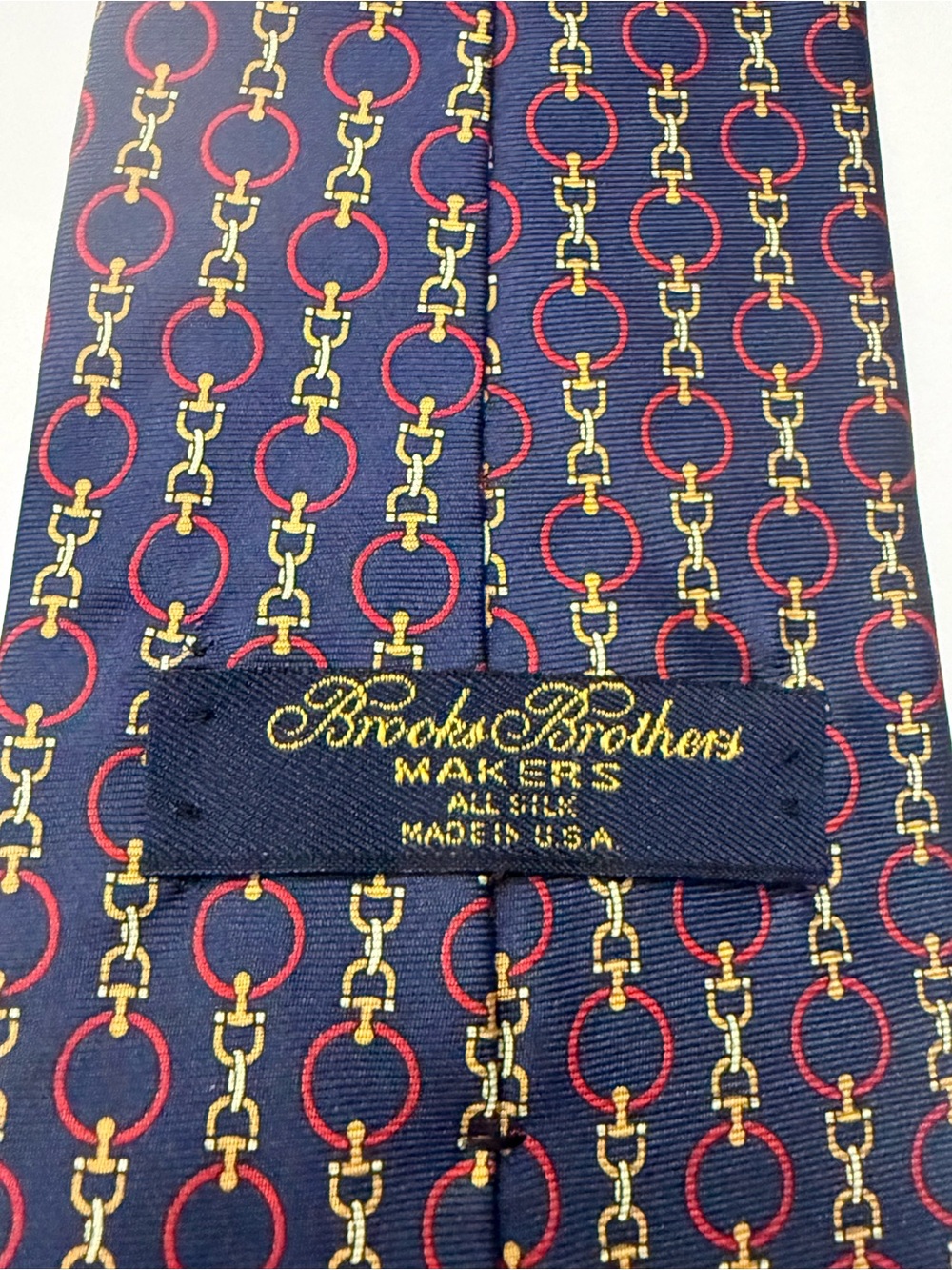 Brooks Brothers Makers Silk Horse Bit Equestrian Tie Made USA